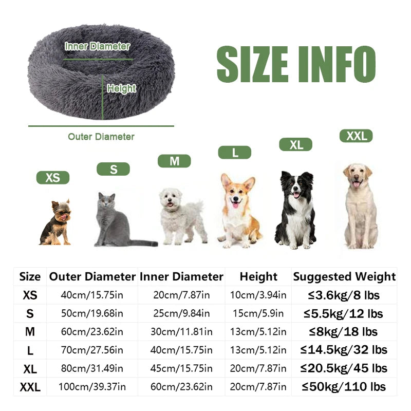 Fluffy Dog and Cat Bed