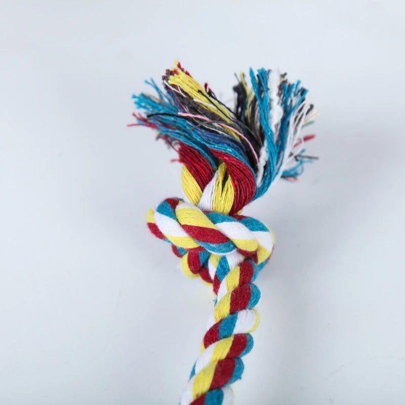 Random Color Pet Dog Toy Bite Rope Double Knot