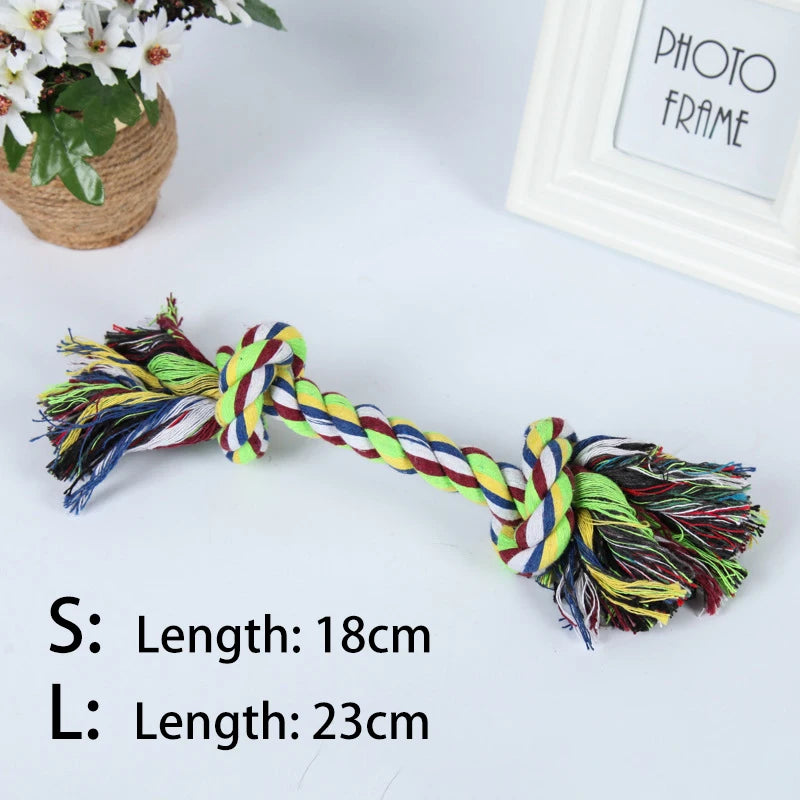 Random Color Pet Dog Toy Bite Rope Double Knot