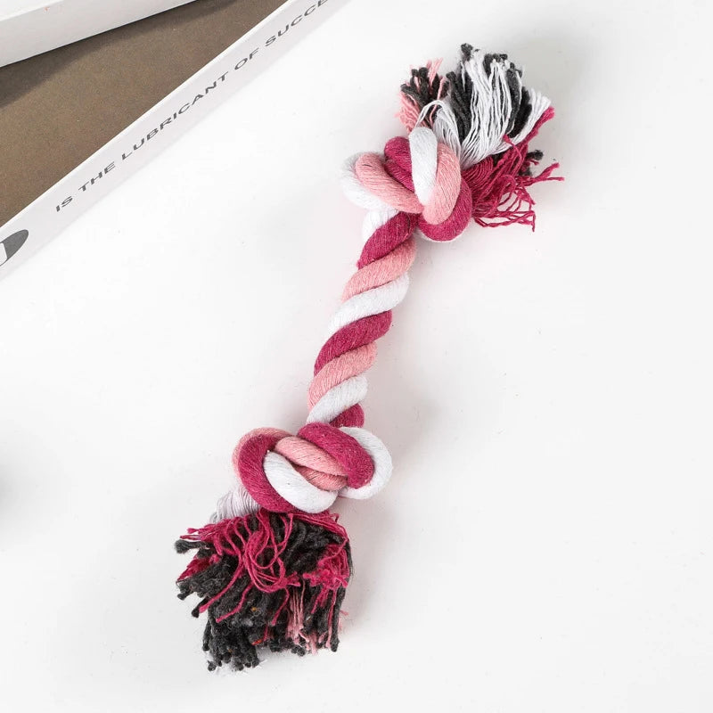 Random Color Pet Dog Toy Bite Rope Double Knot