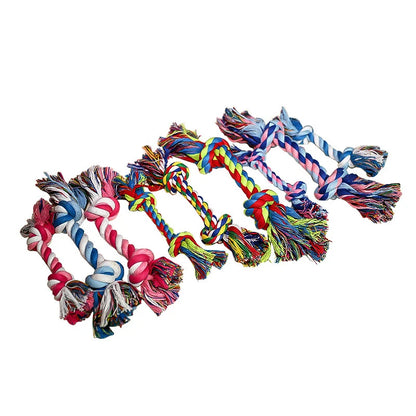 Random Color Pet Dog Toy Bite Rope Double Knot